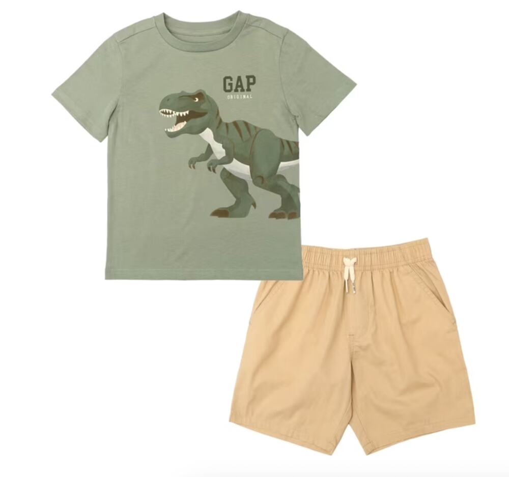 Gap Kids Dinosaur Graphic Tee & Pull-On Shorts Set Size 5T